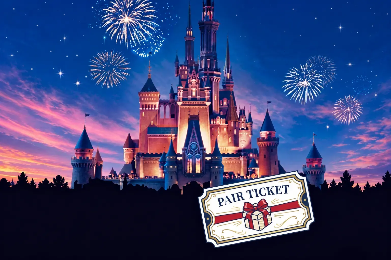 ディズニーランド or ディズニーシー ペアチケット